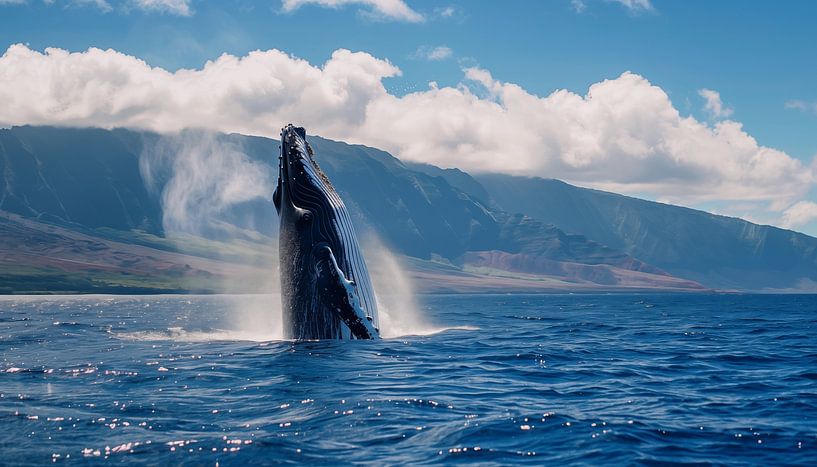 Walvis in het water panorama van TheXclusive Art