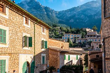 Mistige bergdorp Deià op Mallorca van Joke Van Eeghem