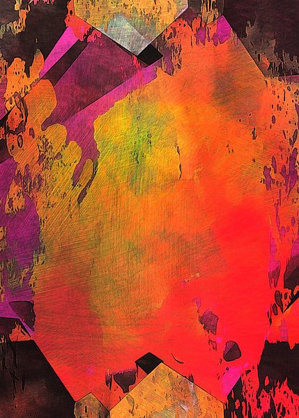 Mehrfarbige experimentelle Kopfschmerzen 1 von Dorothy Berry-Lound