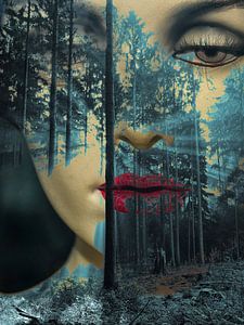 The secret face in the forest von Gabi Hampe