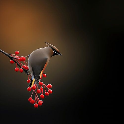 The Waxwing in all its's beauty