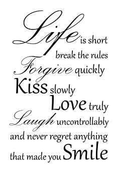 Life is short - White