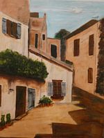 Lane in the German town of Gronou.