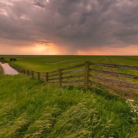 Threatening weather over the Noorderleeg by Menno Bakker