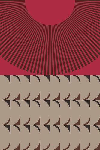 Retro jaren 70 kunst. Abstract geometrisch patroon nr. 2_1