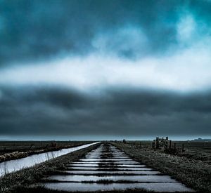 Blue weather in wintertime