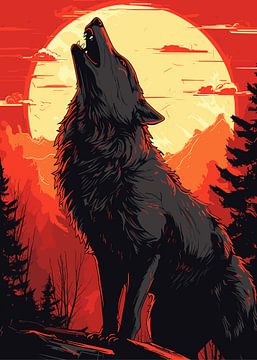 Wolf And Moon van EL IRSYAD