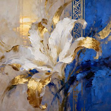Lily in Blue Silence by Johannas Art Creations