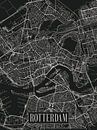 City map Rotterdam - City - Dark variant - South Holland Map by Locus Studio thumbnail