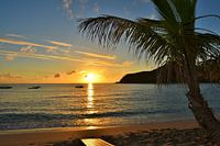 beautiful sunset in Fiji