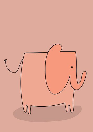 Pink elephant looking for a cosy home by Charlotte Hortensius