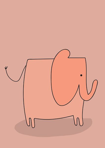 Pink elephant looking for a cosy home by Charlotte Hortensius