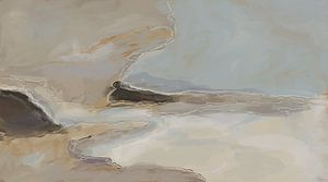 Paysage abstrait au pastel