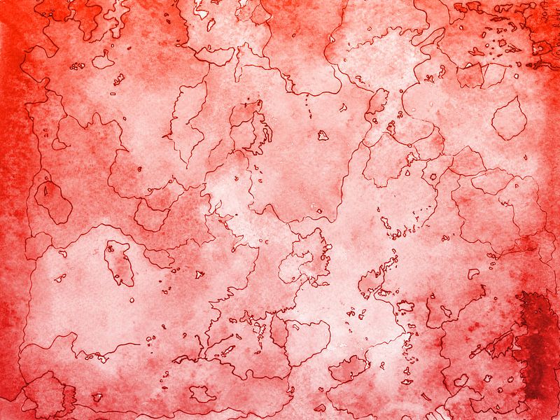 Seelen Landkarte rot von Katrin Behr