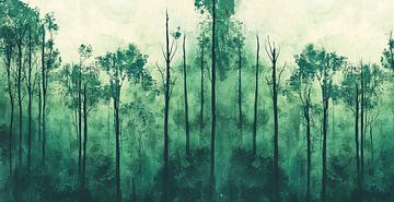Forêt brumeuse d'été