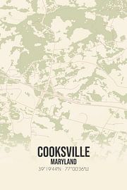 Carte ancienne de Cooksville (Maryland), USA. sur Affiches de lieux