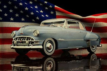Pontiac Chieftain 1950 Hard Top Met Kist met Amerikaanse vlag van Jan Keteleer