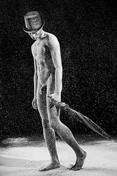 Schöner nackter Mann in Schwarz-Weiß fotografiert #9867 von william langeveld