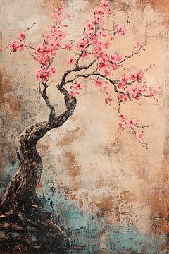 Abstracte kersenboom in bloesem van Imperial Art House