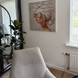 Klantfoto: White waves van Mirjam Duizendstra, als ArtFrame