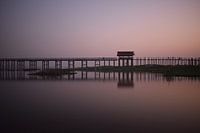 Zonsopgang bij U-bein brug in Myanmar