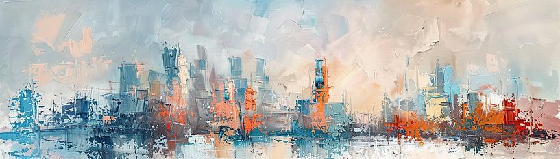 Modern Cityscape | City Mirage Echo by Abstract Painting