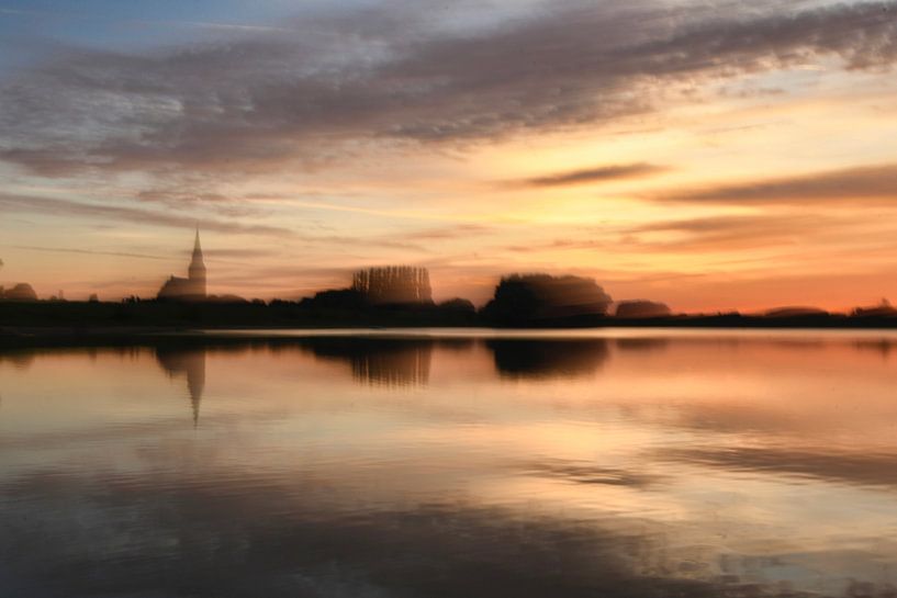 Sonnenuntergang in der Weurtaue von Netty Kempkes