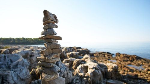 Stone stacks on the Croatian coast