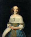 Portret van een jonge vrouw, Isaack Luttichuys - 1656 van Het Archief thumbnail