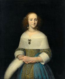 Portret van een jonge vrouw, Isaack Luttichuys - 1656