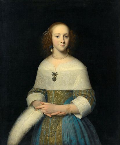 Portret van een jonge vrouw, Isaack Luttichuys - 1656