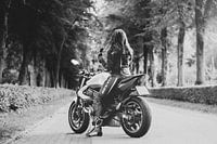 motocyclette - femme à moto