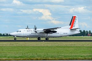 Abflug CityJet Fokker 50 (OO-VLR).