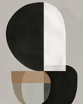 Abstract minimalisme in aardetinten van Studio Allee