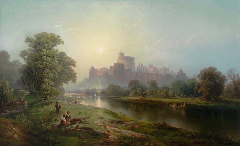 Ansicht von Schloss Windsor, Edward Moran von Meisterhafte Meister