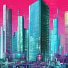 Colourful Futuristic Cityscape 2 by Leo Luijten