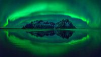Stokksnes aurora panorama von Wojciech Kruczynski Miniaturansicht
