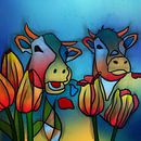 Koeien en Tulpen van Yolanda Bruggeman thumbnail