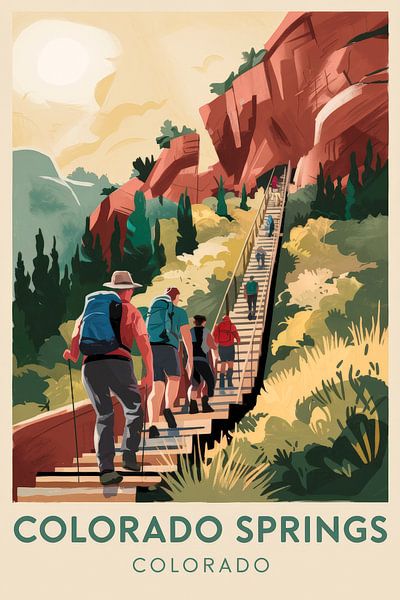 Colorado Springs, Colorado par Poster Art Shop
