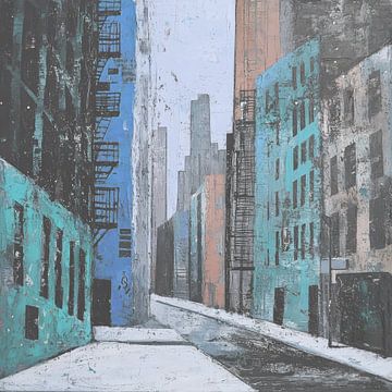 Verlaten Straat in Banksy-stijl van Natasja Haandrikman