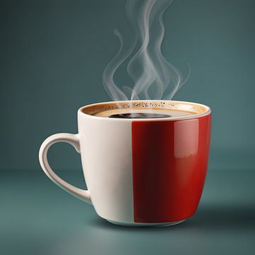 kop hete koffie met schaduw van Markus Gann