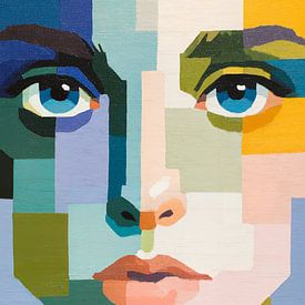 Künstlerisches Gesicht von Harry Hadders Design