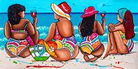 Chilling out on the beach by Happy Paintings thumbnail