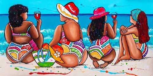 Chilling out on the beach by Happy Paintings / Renata Rolefes
