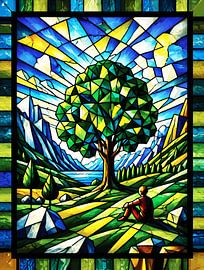 Stained Glass Tree of Serenity