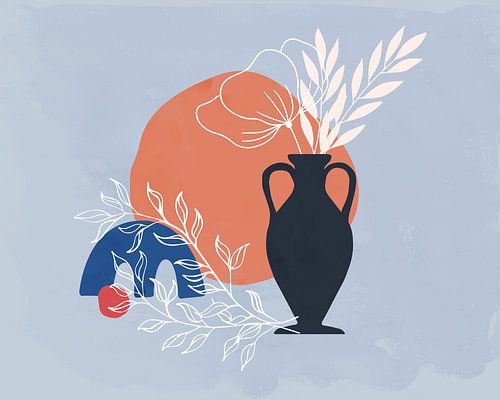 Classic vase with flower
