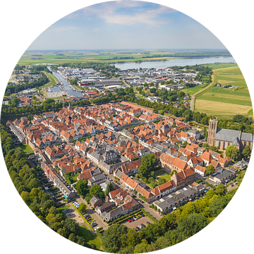 De oude stad Elburg van bovenaf gezien van Sjoerd van der Wal Fotografie