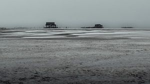 Pfahlbauten im Winterwattenmeer – St. Peter-Ording