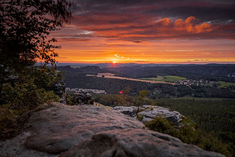 Abendstimmung Elbsandsteingebirge von Sebastian Witt