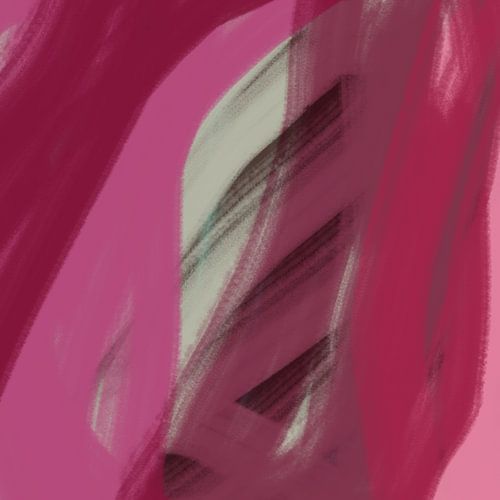 Abstracte kunst in neon- en pastelkleuren. Paars en roze